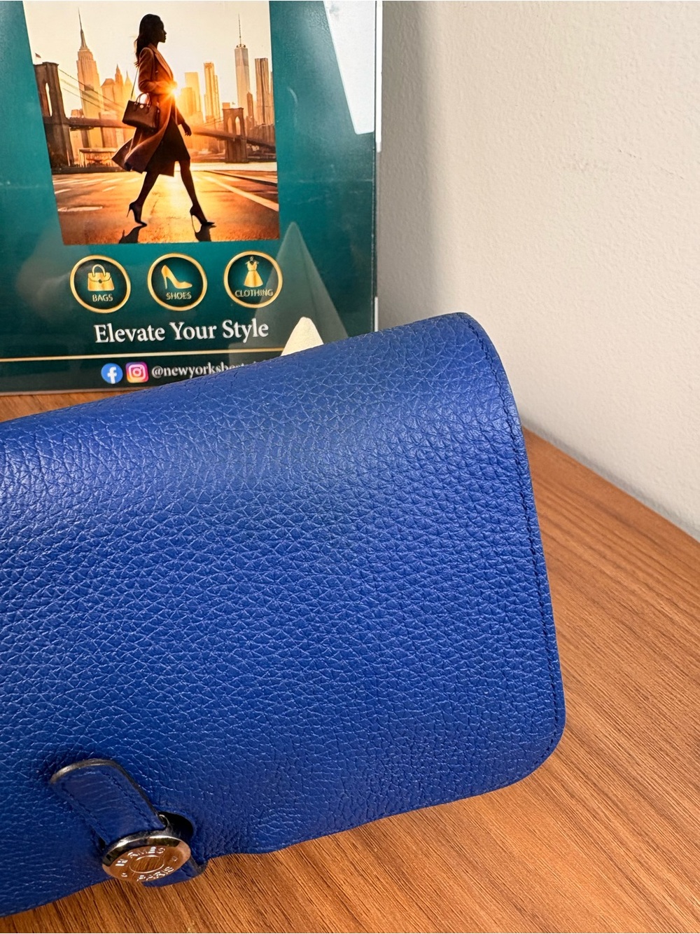 Hermes Dogon Wallet in Electric Blue Togo Leather - Picture 3 of 9